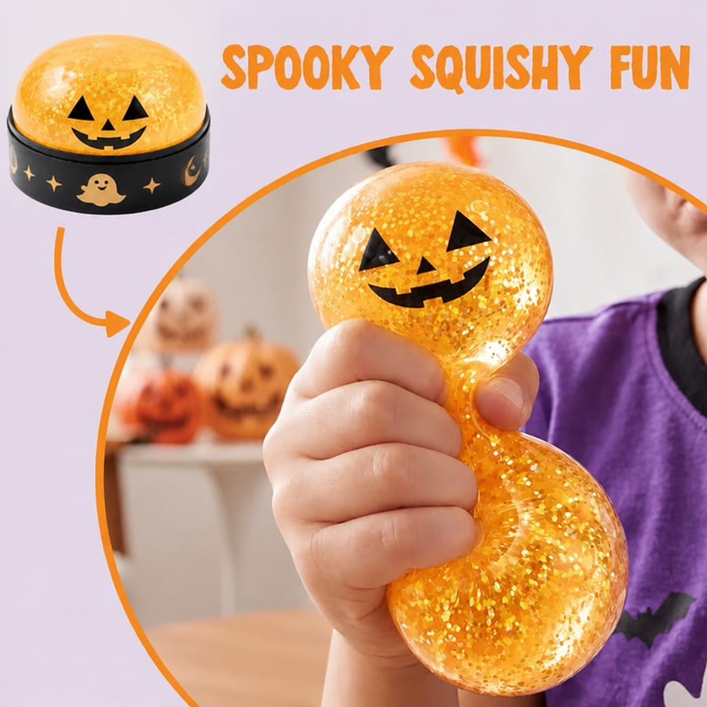 Halloween Blind Box Squishy – Cute Spooky Pumpkin & Devil Slow Rising Mochi Squishy Toys, Stress Relief Sensory Fidget, Surprise Random Style