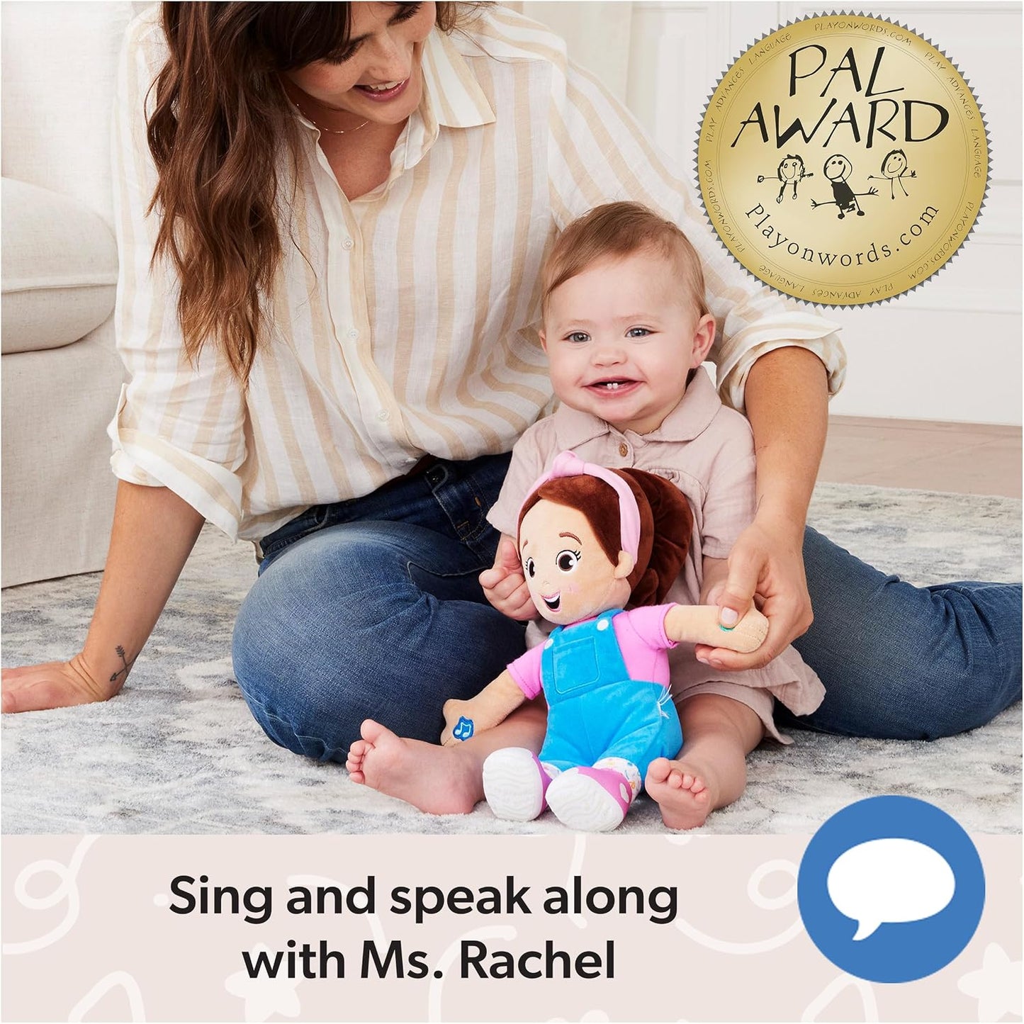Ms. Rachel Speak & Sing Doll,  Interactive Toy with Sounds |  Encourages Speech, Volume Control, Toddler Toys
