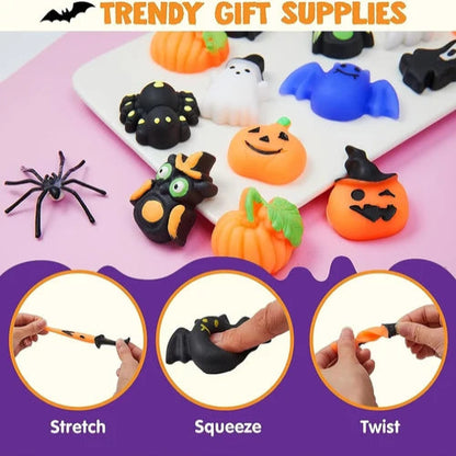48Pcs Halloween Mochi Squishy Toys for Kids Gift