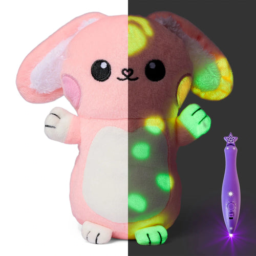 Glow in the Dark Bunny Plush Toy with LED Pen