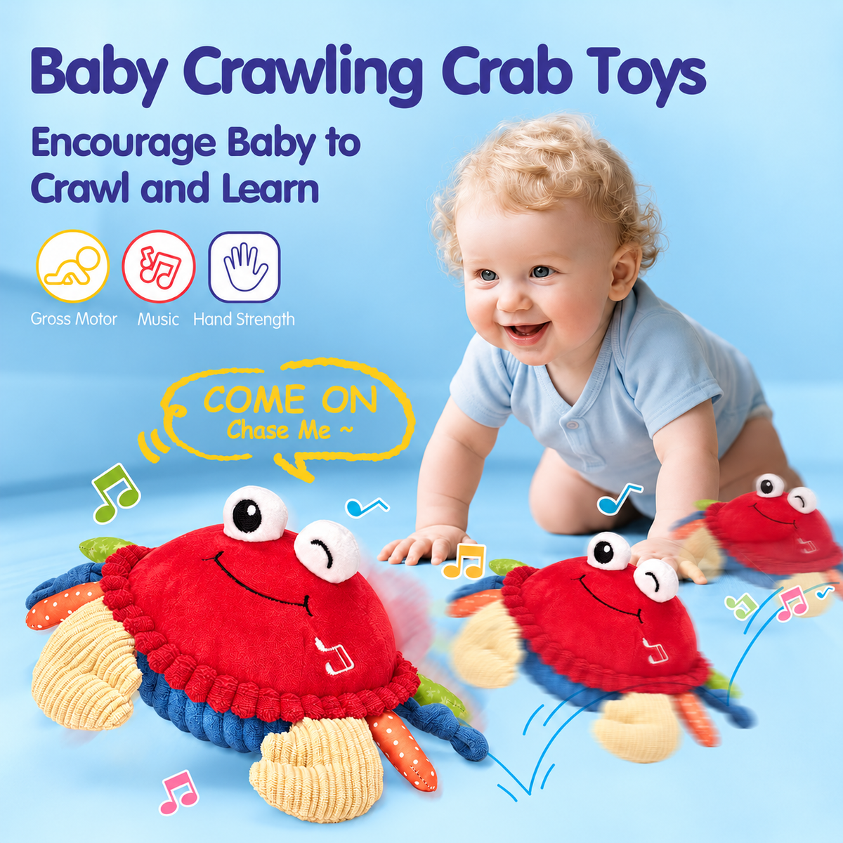 Musical Bouncing Crab Toy