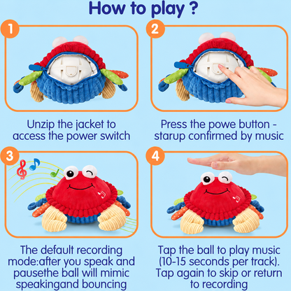Musical Bouncing Crab Toy