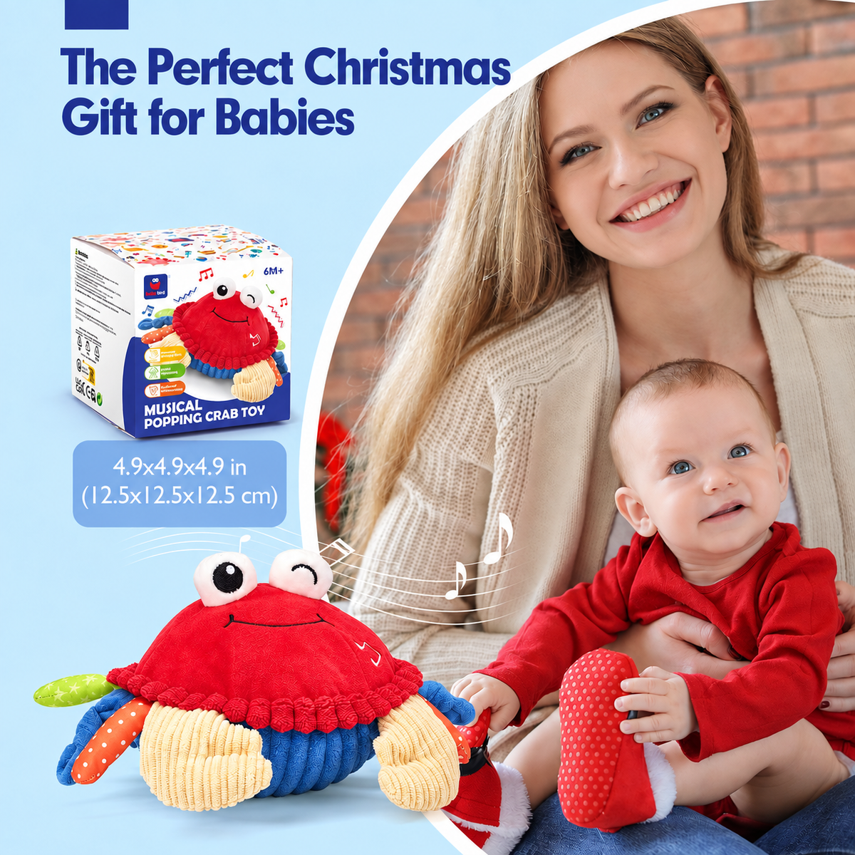 Musical Bouncing Crab Toy