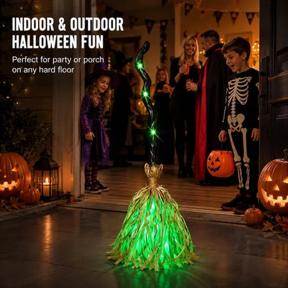 🎃🧹Floating Witch's Broom –Haunted Dancing Moving Broom