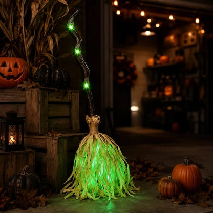 🎃🧹Floating Witch's Broom –Haunted Dancing Moving Broom
