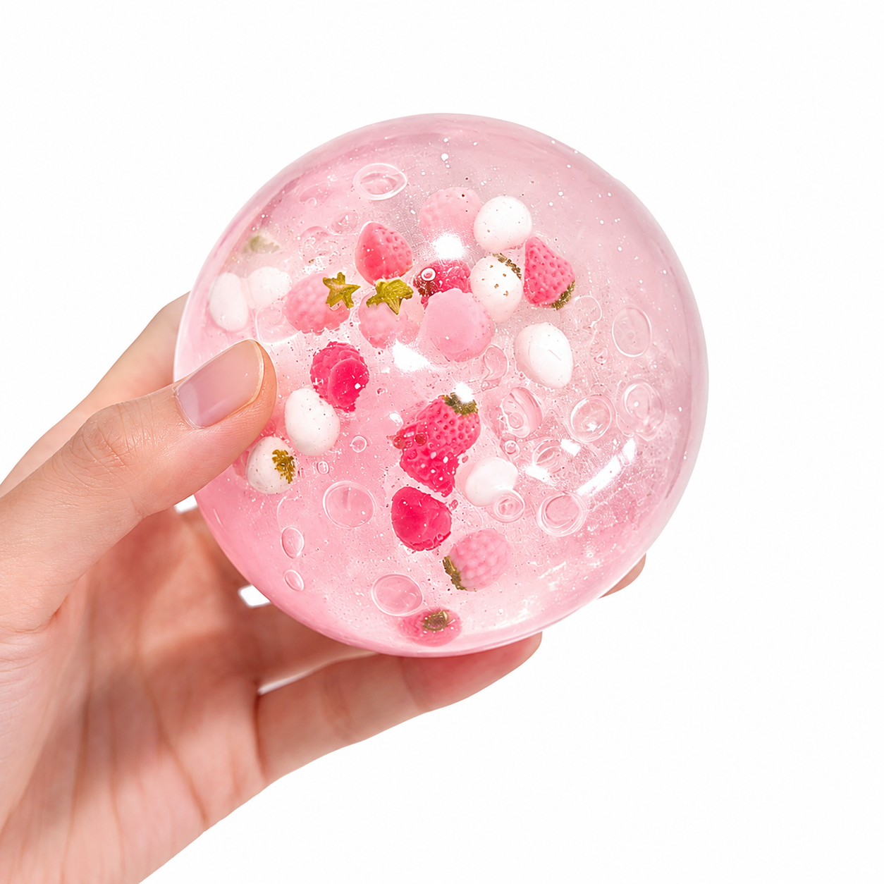 Strawberry Crystal Ball Squishy Fidget Toy