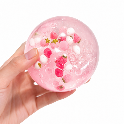 Strawberry Crystal Ball Squishy Fidget Toy