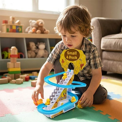 Interactive play with the duck climbing race track