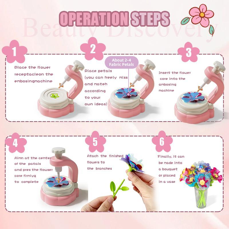 Kaiwatoy®DIY Flower Bouquet Making Kit for Kids — Fun Fabric Craft Set
