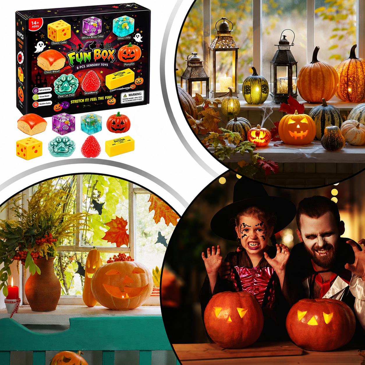 Halloween Squishy Fun Box | Spooky Sensory Fidget Stress Relief Toys