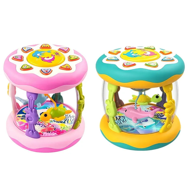 Pink and blue drum toy bundle