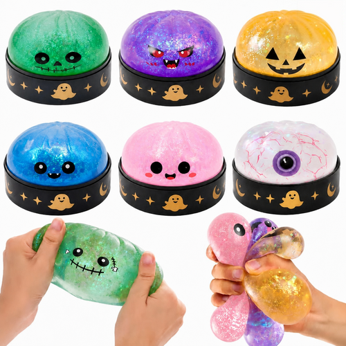 Halloween Blind Box Squishy – Cute Spooky Pumpkin & Devil Slow Rising Mochi Squishy Toys, Stress Relief Sensory Fidget, Surprise Random Style