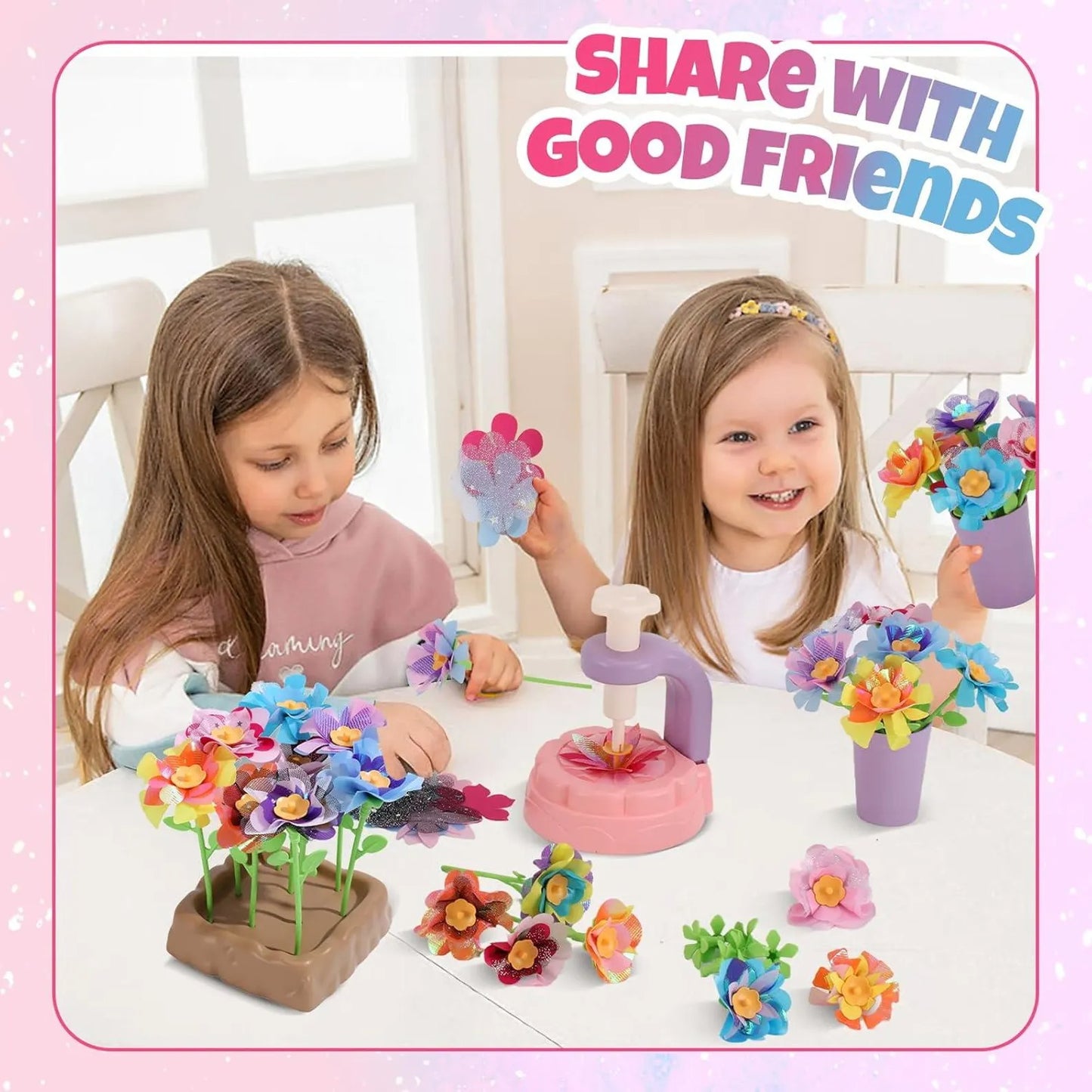 Kaiwatoy®DIY Flower Bouquet Making Kit for Kids — Fun Fabric Craft Set