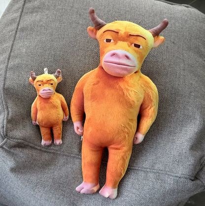 "Niu Lai" character plush toy (movie merchandise)—a creative, abstract,  humorous hanging accessory.